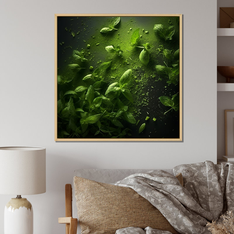 «Natures Herbal Hush» sur toile, H 30 po x l 30 po x P 1 po, Cadre naturel flottant