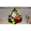 Lampe de table de style Tiffany, abat-jour de style tournesol, 3 températures de couleur réglables, parfaite pour la chambre à coucher, le salon et autres espaces (ampoule incluse)