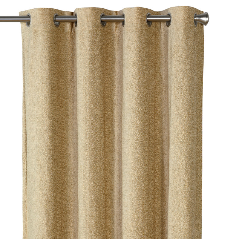 Dhriya Curtain Single Panel, 52" W x 108" L, Gold