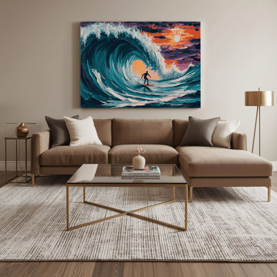 Art mural sur toile Sports Surfing Blue