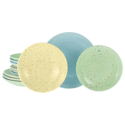 Confetti Stoneware Dinnerware Set 12 Piece - Service for 4