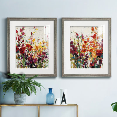 " Wildflowers Blooming I " 2 - Pieces Painting Print