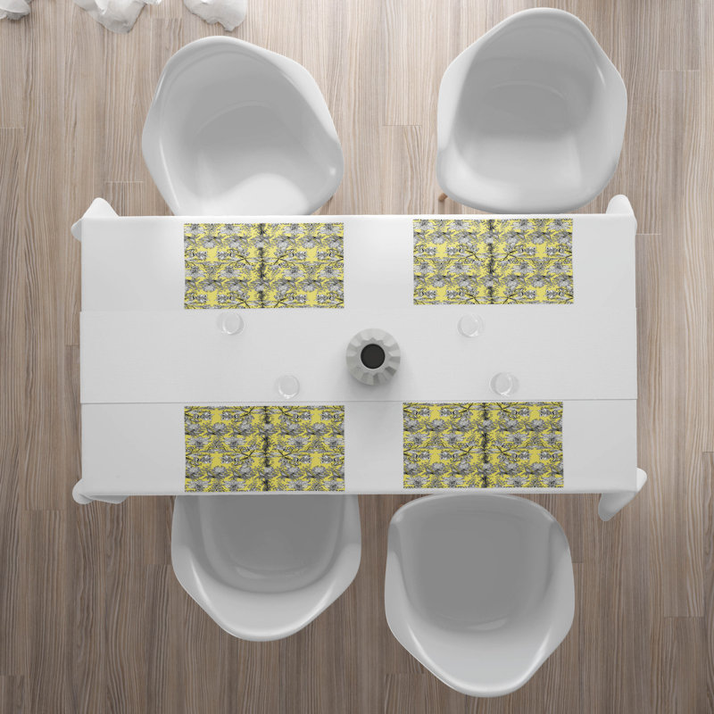 Polyester Floral Rectangle Placemat