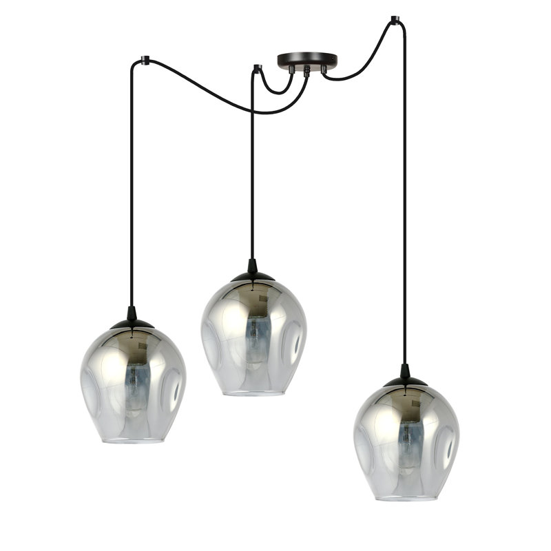 Cadey-Lee 3 - Light Black Cluster Pendant, Graphite