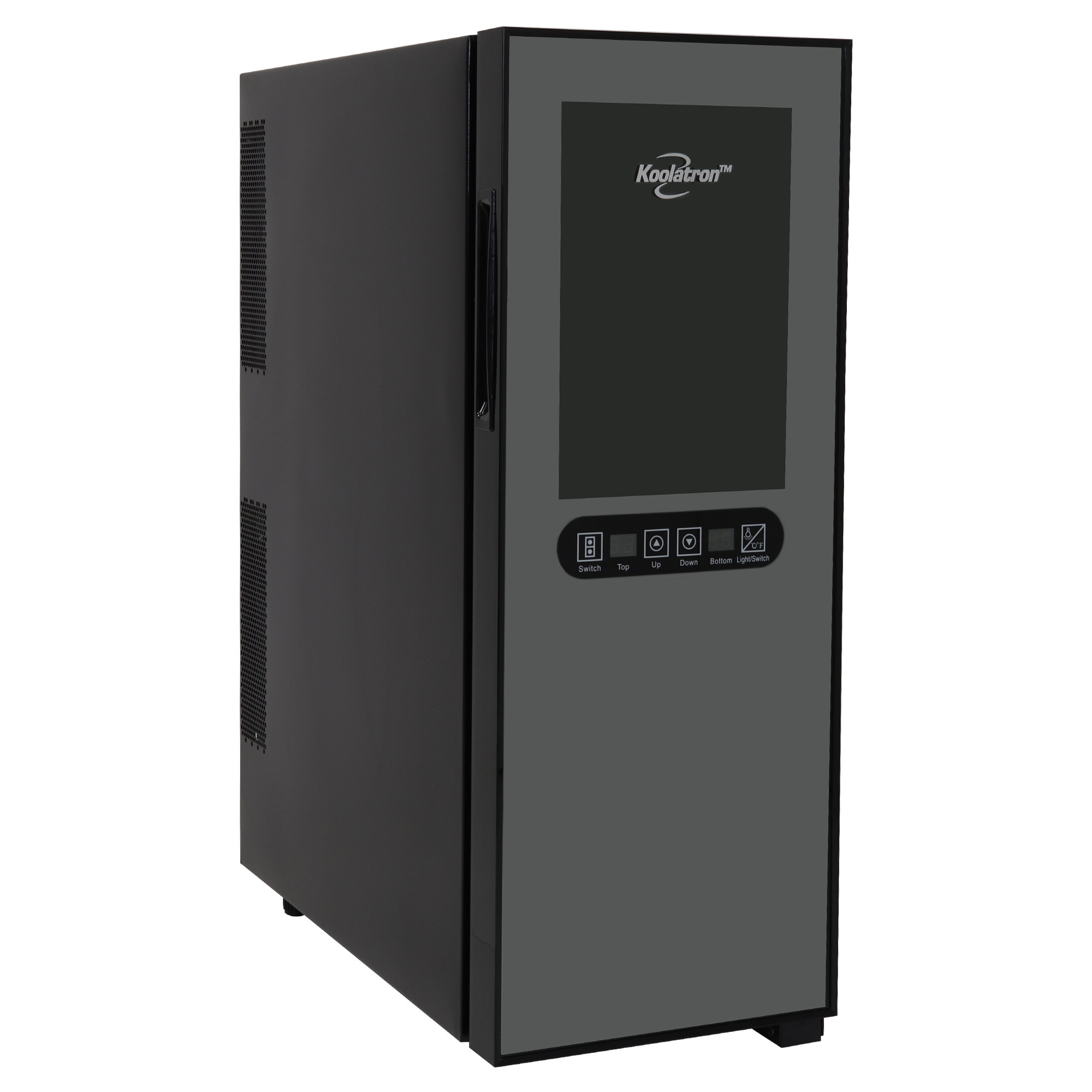 Koolatron 10-in W 18-Bottle Capacity Black Dual Zone Cooling Freestanding Wine  Cooler in the Wine Coolers department at