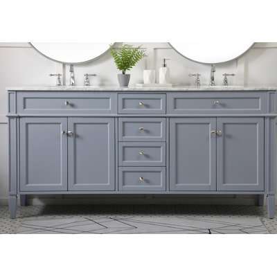 Ensemble de meuble-lavabo double l 72 po x P 21,5 po x H 35 po Rivers
