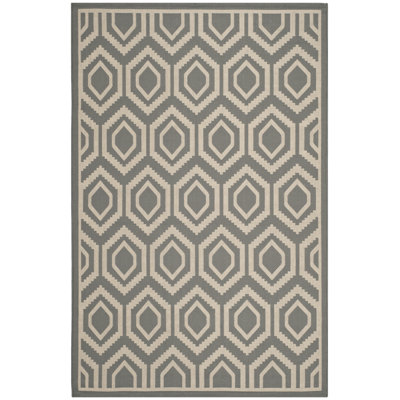 Doerr Hooked Grey/Beige Indoor/Outdoor Rug