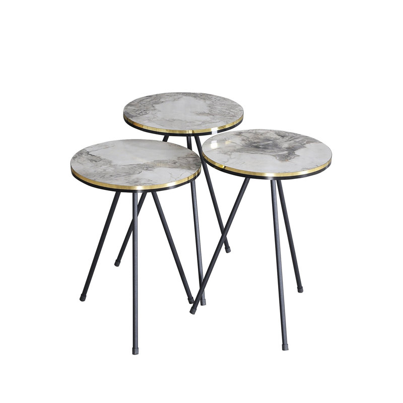 Corliss 14cm Console Table, White Marble