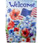 Drapeau floral d'extérieur Welcome Patriotic Americana-51049246