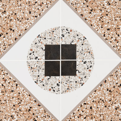 Carrelage de sol et de mur en porcelaine mat 7,87 po x 7,87 po Grain Deco (12,48 pieds carrés / caisse)