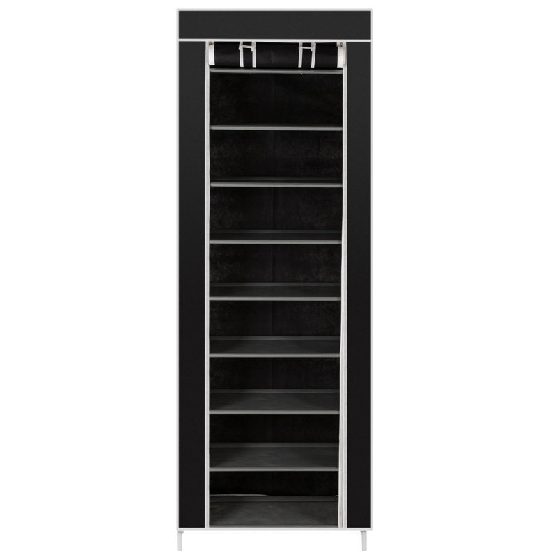 30 Pair Shoe Storage Cabinet, Black