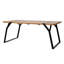 Table de salle à manger en bois avec une touche industrielle moderne, P 34,57 po x H 29,38 po, lambris, largeur 70, hauteur