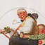 Gramps On Rocking Horse by Norman Rockwell - Wrapped Canvas Print-658858675