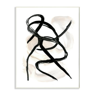 «Abstract Paint Strokes Layered Black Brown» par Daphne Polselli - impression d'art graphique