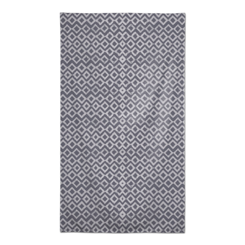 Dorion Geometric Tablecloth, Dark Gray