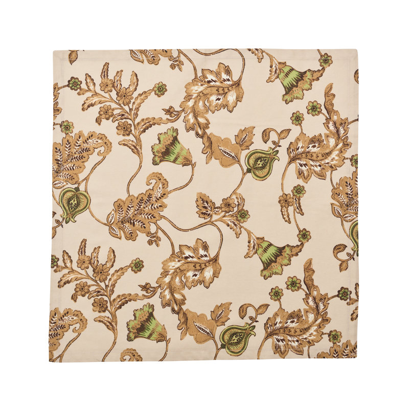 Paisley Vine Napkin, Beige/Green