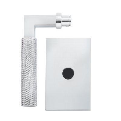 Faux levier Bravura 846-8 sur rosette contemporaine rectangulaire en chrome poli