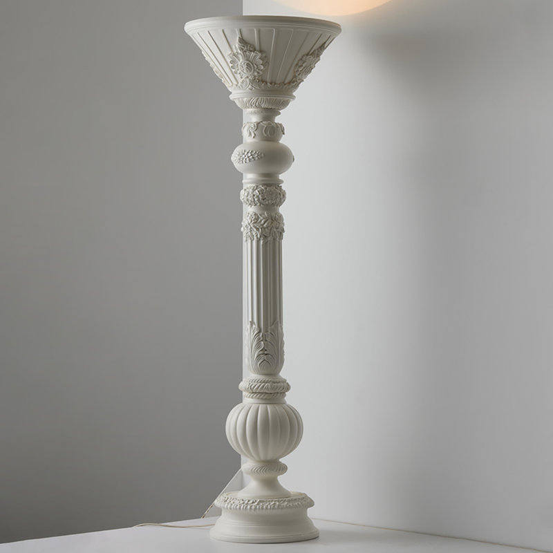 White Resin+Acrylic Free form Floor Lamps