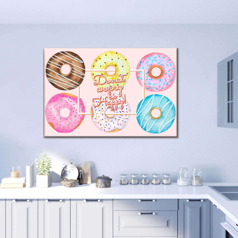 Donut Worry Canvas Print, 32" H x 48" W x 1.25" D