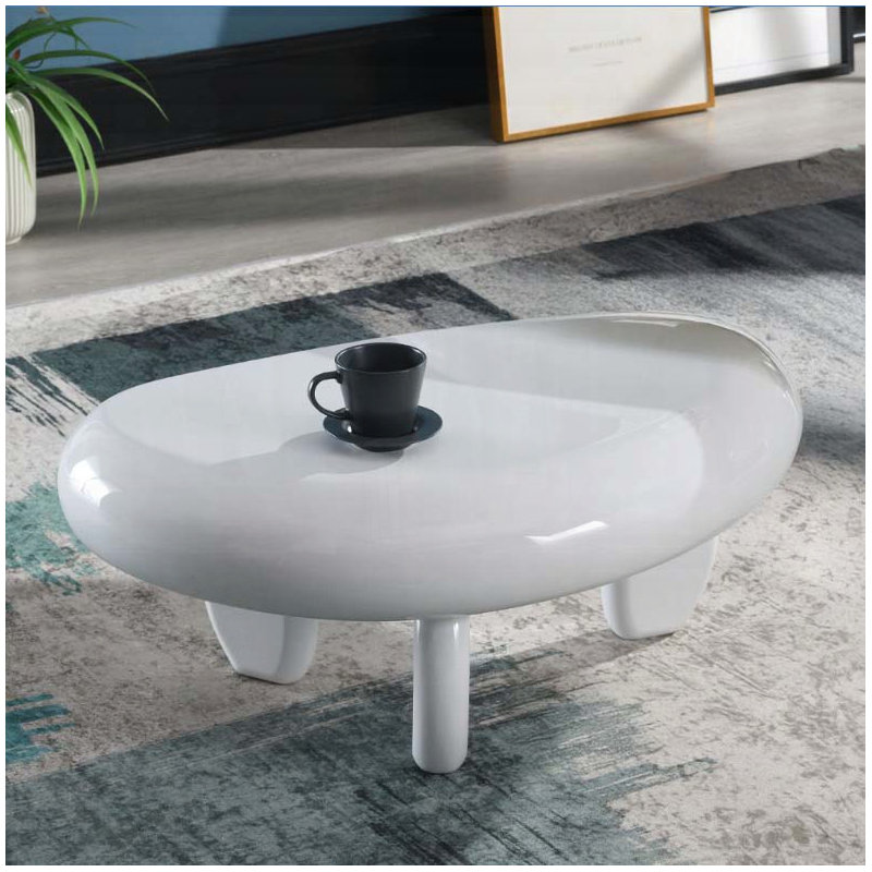 Table de bout blanche ultrabrillante