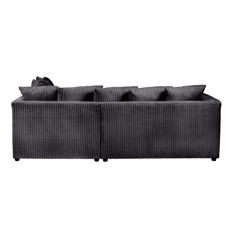 Moana 3 - Piece Living Room Set, Right Hand Facing, Black