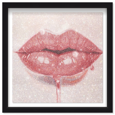 Lux Kiss Burnt Canvas Fashion Print by Oliver Gal