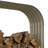 Outsunny Galvanized Steel Wood Shed Firewood Storage Rack, 4.7' X 1.4' X 4.7' Log Holder Storage Shed With Rubberized Edge For Safety & Gloves