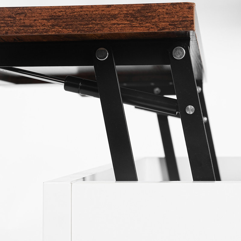 Multi-Functional Lifting Dining Table Coffee Table, 18.43" H x 31.43" L x 31.61" W