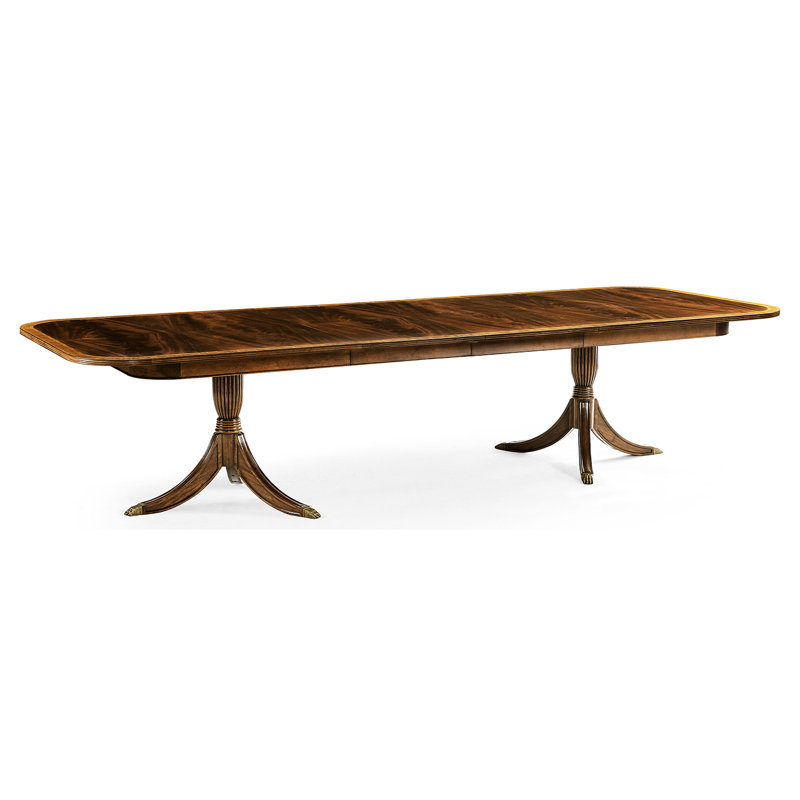 Buckingham Dining Table, Medium Antique Mahogany, 48" W x 88" L