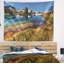 Tapisserie paysage bordant un lac de montagne-28491601