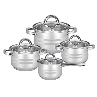 8 - Piece Stainless Steel Cookware Set