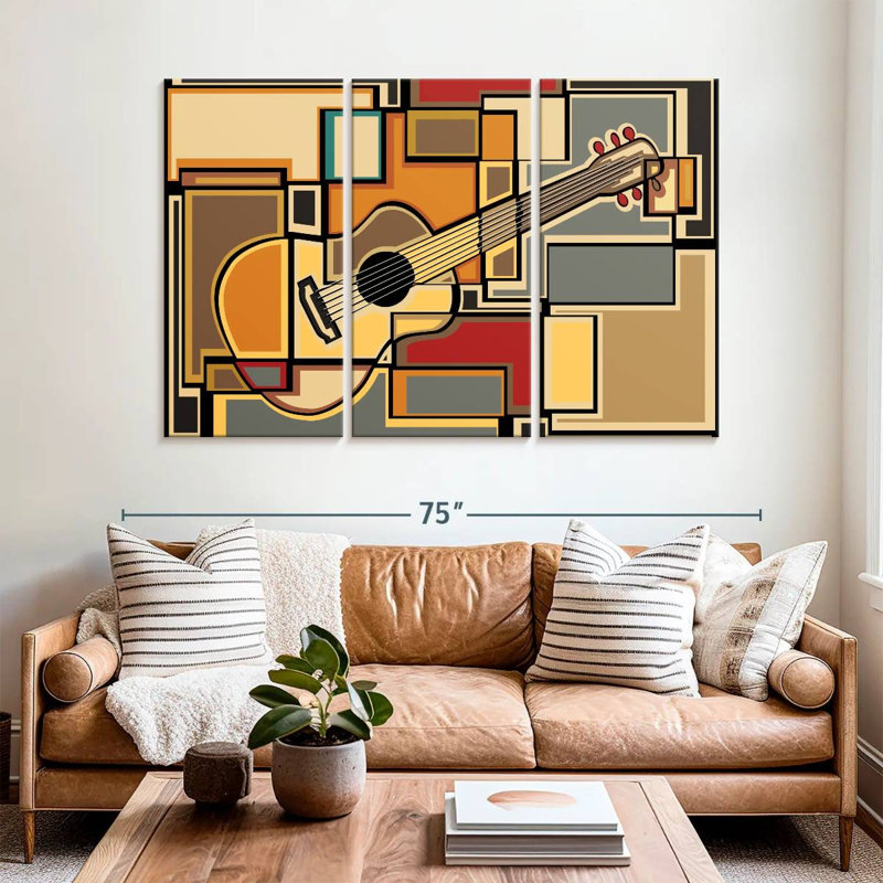 Abarca Guitar Abstract, 42" H x 65" W