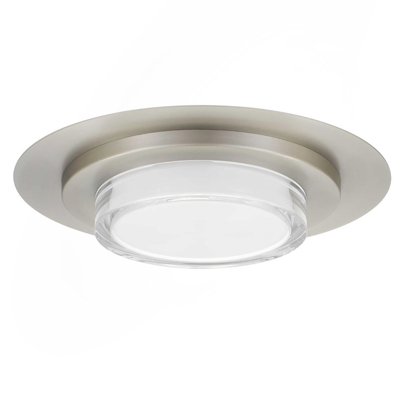 16" Square Black Integrated LED Flush Mount, 2.75" H x 16" W x 16" D