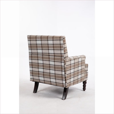 Chaise d'appoint rembourrée rayée bleu ciel et blanc cassé, fauteuil à garniture cloutée en argent brossé rétro pour salon, siège pour adulte