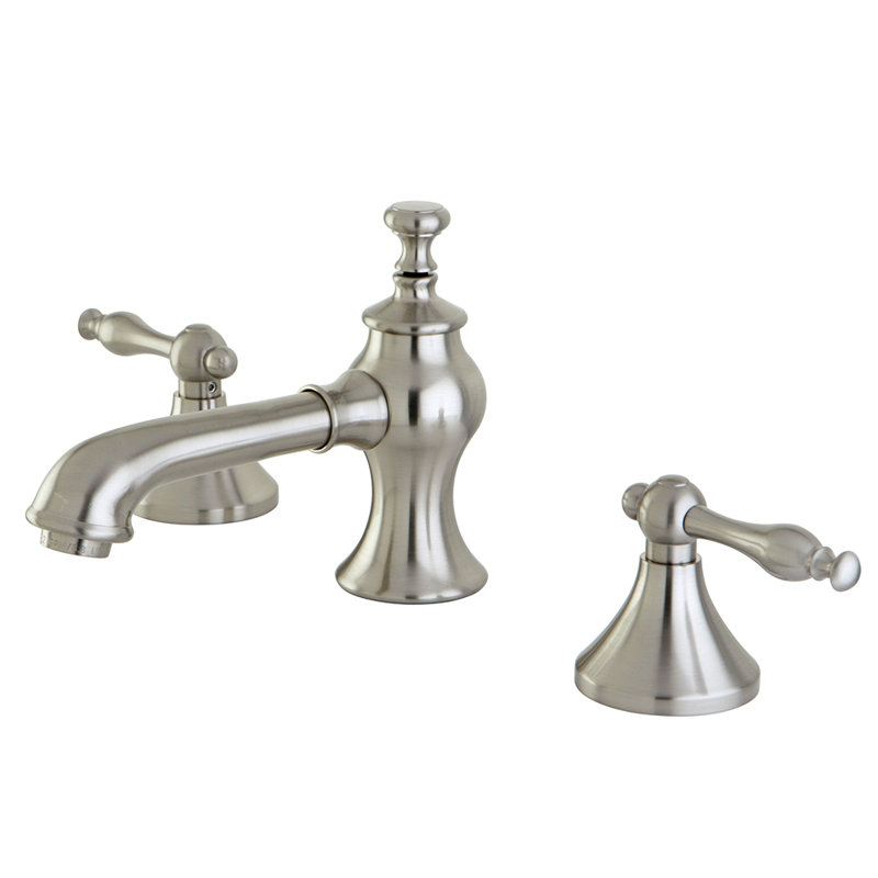 Robinet de salle de bain espacé Kingston, Nickel brossé