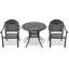 Ensemble de meubles de patio en aluminium coulé avec coussins-2106014419