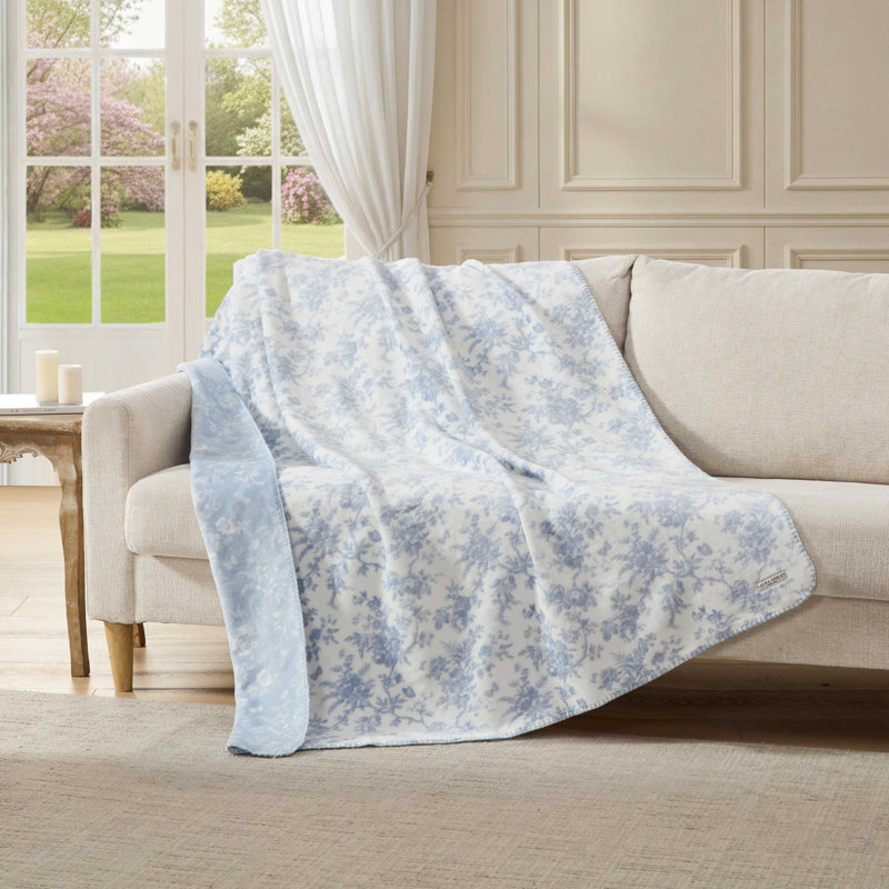Jeté Laura Ashley Bedford, Bleu Bedford