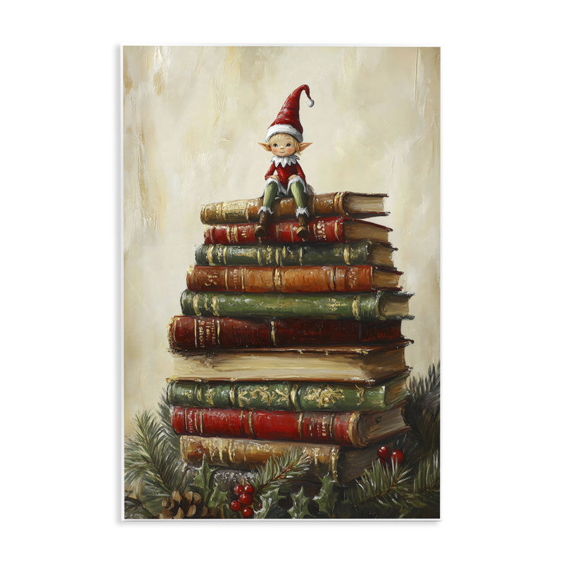 Plaque murale de Noël, collection Elf par Petal Prints Design, H 15 po x l 10 po