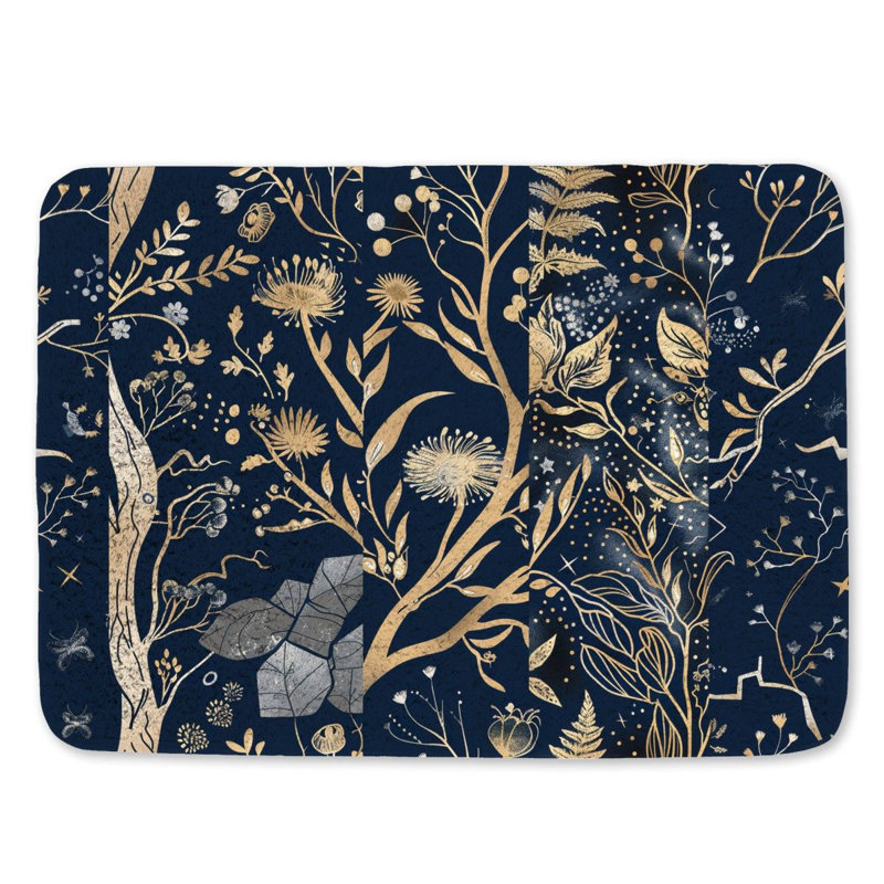 Azilal Microfiber / Microsuede Non-Slip Bath Mat, 17"W x 24"L
