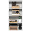 Bibliothèque blanche à 4 niveaux, bibliothèque de base ouverte avec rangement pour cubes, 7 x 17 x 35 po pour la maison, le bureau et le salon-1161373813