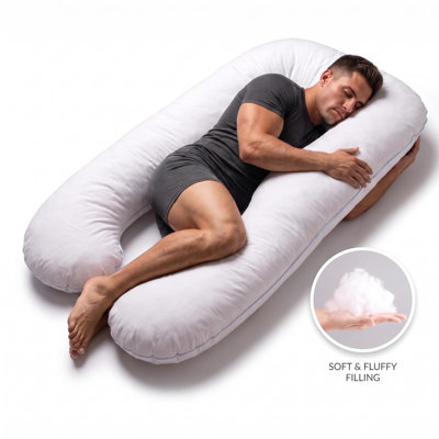 Coussin de grossesse en forme de C avec housse en coton doux, coussin de soutien ergonomique pour le dos, le ventre, les hanches et les jambes, housse lavable