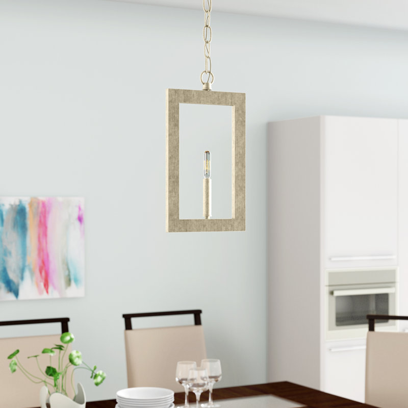 Luminaire suspendu simple à 1 lumière Biay, Crépuscule doré