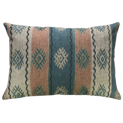  Striped Linen Lumbar Pillow