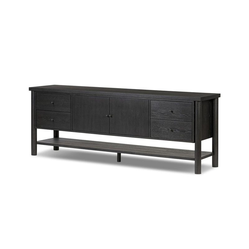 Buffet haut de gamme américain, H 29,9 po x l 70,8 po x P 19,6 po, Noir