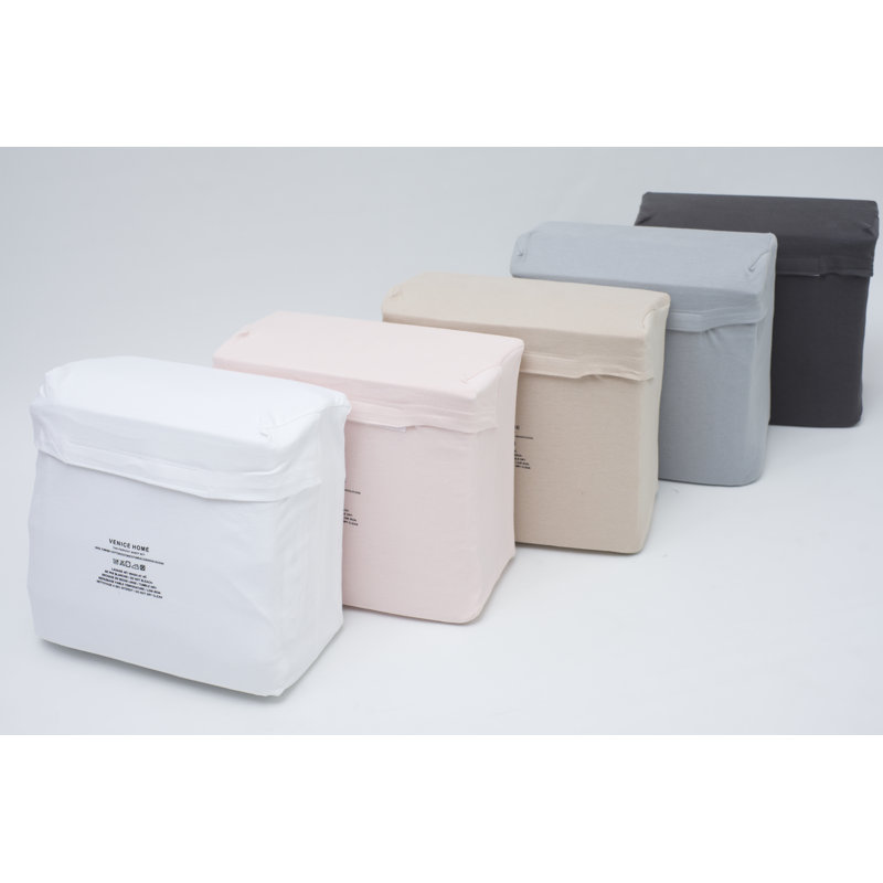 Full White Cotton Jersey Knit Deep Pocket Bed Sheet Set