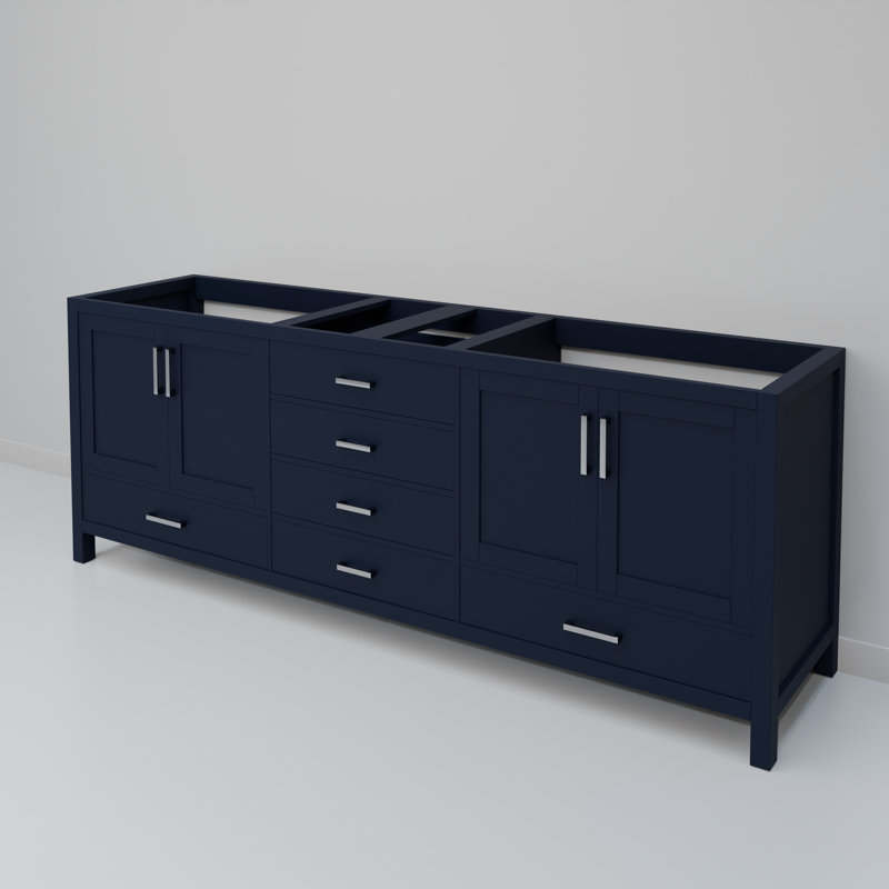 Meuble-lavabo double l 80 po x P 22 po Jacques, Marine