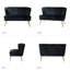 Euclid 47" Velvet 2-Seat Armless Loveseat-2044333338
