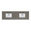 Meuble-lavabo double 72 po avec comptoir en quartz Linnea