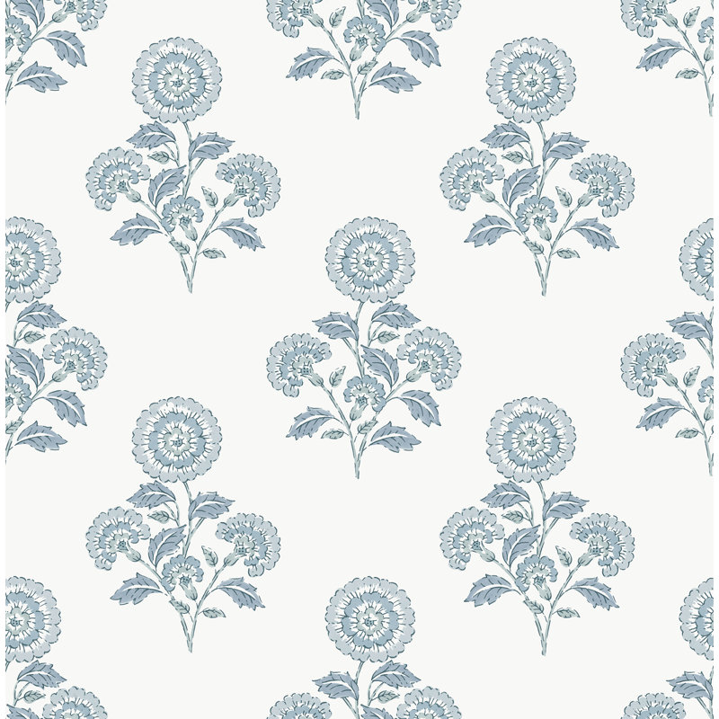 Rouleau de fleurs pelez et collez, Bleu