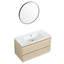 Meuble-lavabo de salle de bain 36 po - Lavabo en céramique, 2 tiroirs, look contemporain avec évier moderne-979469393-979469399-979469398